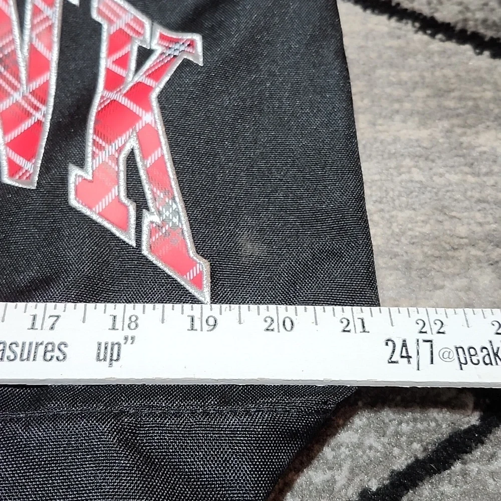 VS PINK BLACK CANVAS 2022 EMBROIDERED SILVER SHINE PLAID LOVE PINK FULL-…